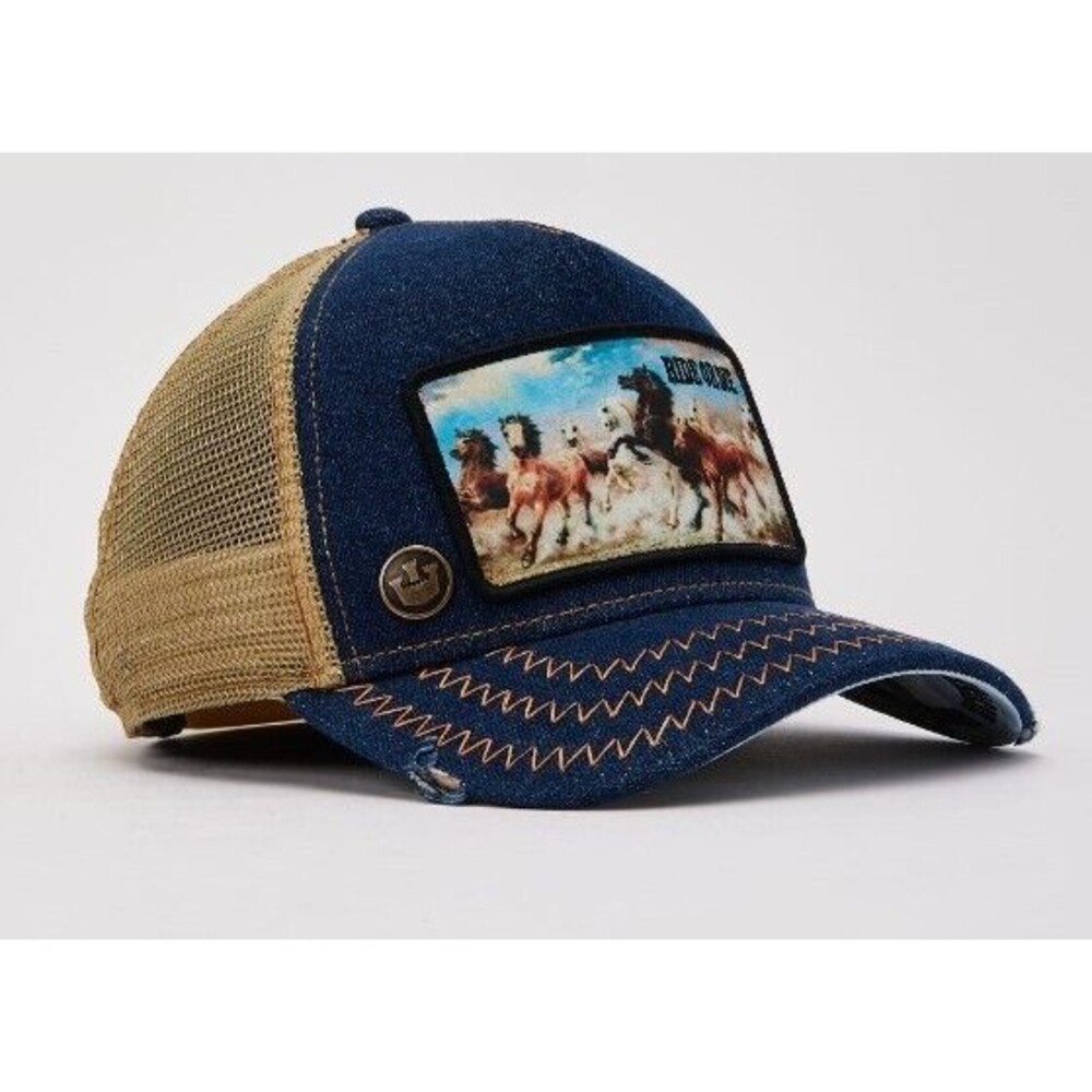 Ride Or Die Western Rodeo Hat Goorin Bros The Farm Trucker American Snapback Cap - Picture 3 of 16